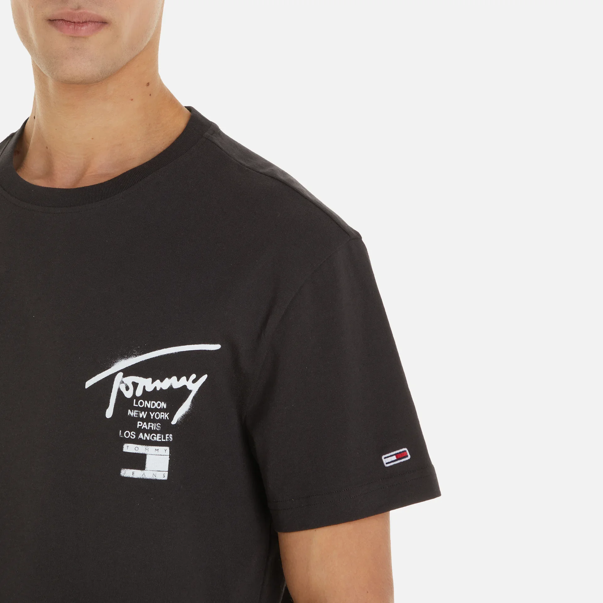 Tommy Jeans Classic Spray Signatur T-Shirt Black