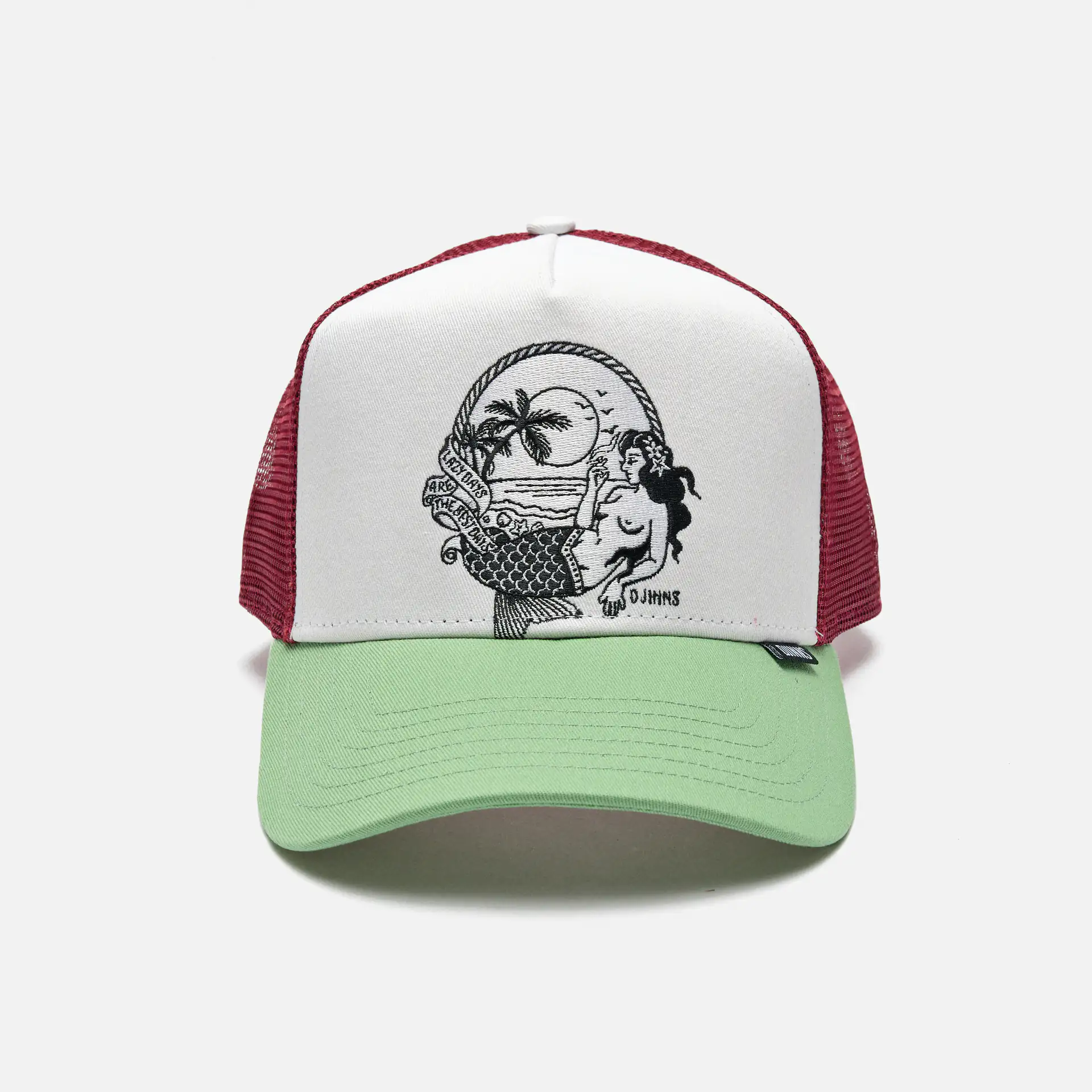 DJINNS Trucker Cap HFT Lazy Mermaid White/Wine/Olive