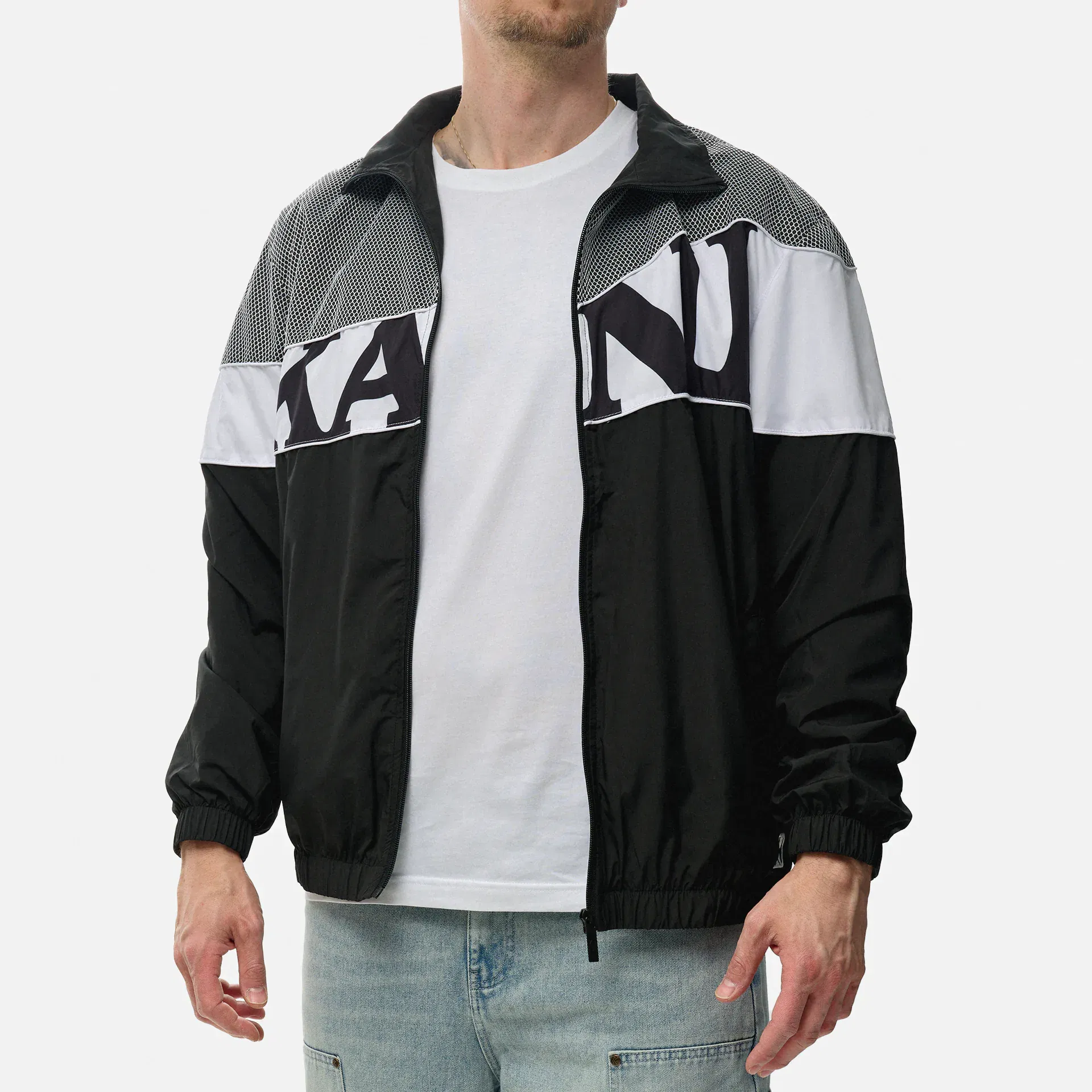 Karl Kani Wavy Retro Block Trackjacket Black White