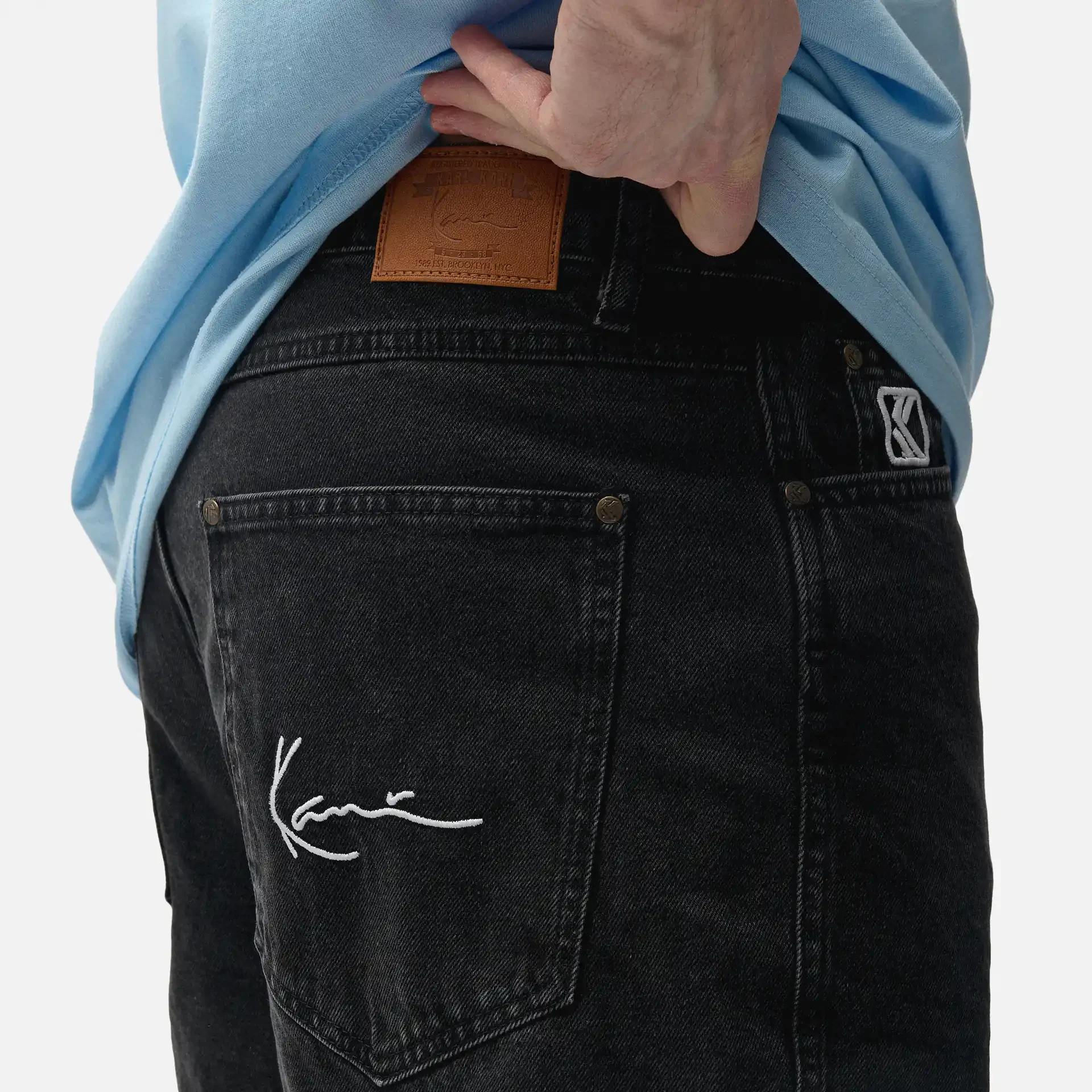Karl Kani Small Signature Tapered Five Pocket Jeans Vintage Black