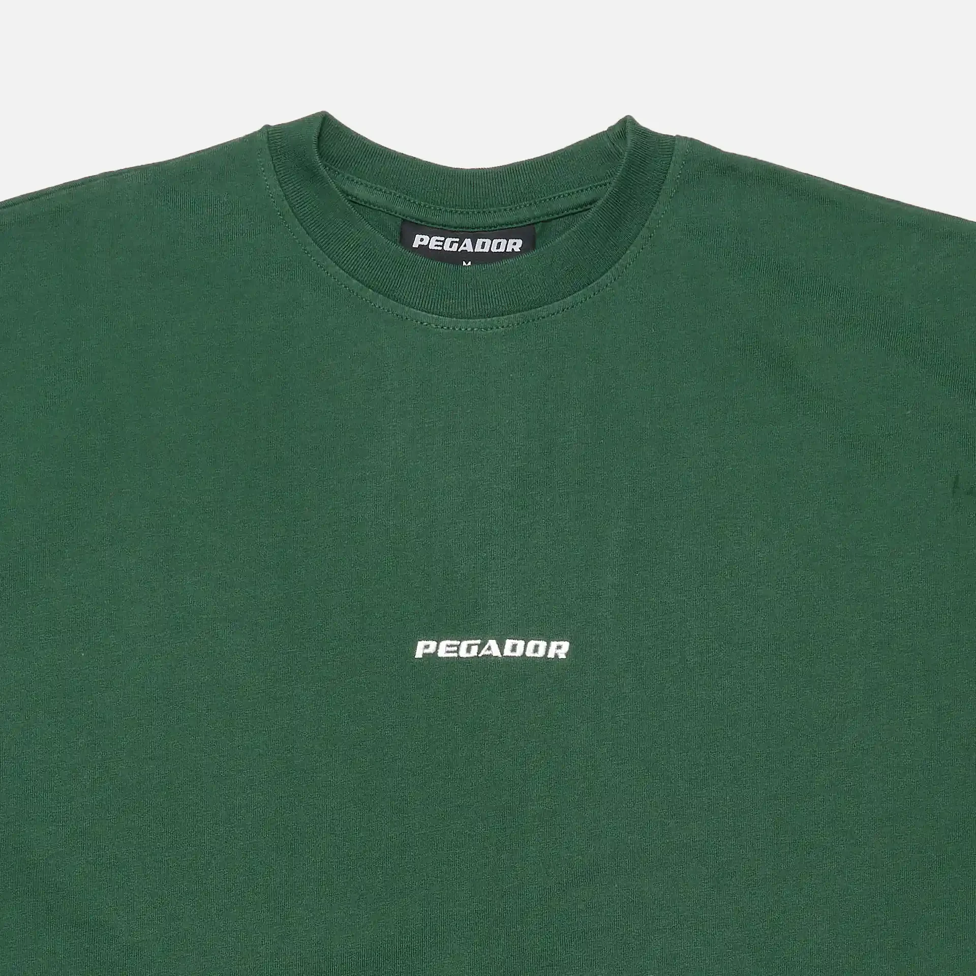 PEGADOR Logo Boxy T-Shirt Vintage Washed British Green