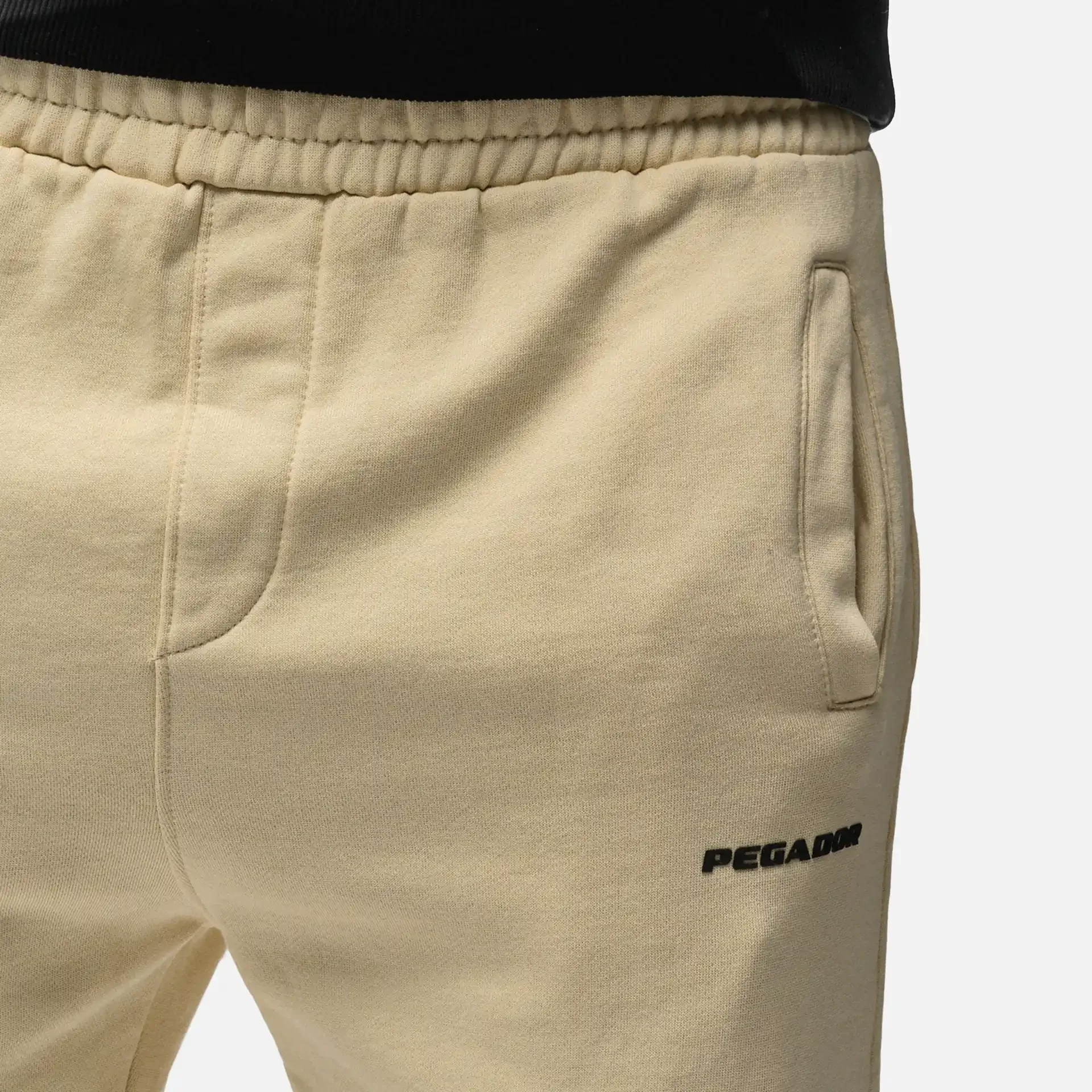 PEGADOR Logo Wide Sweat Pants Washed Desert Sand/Black/Gum