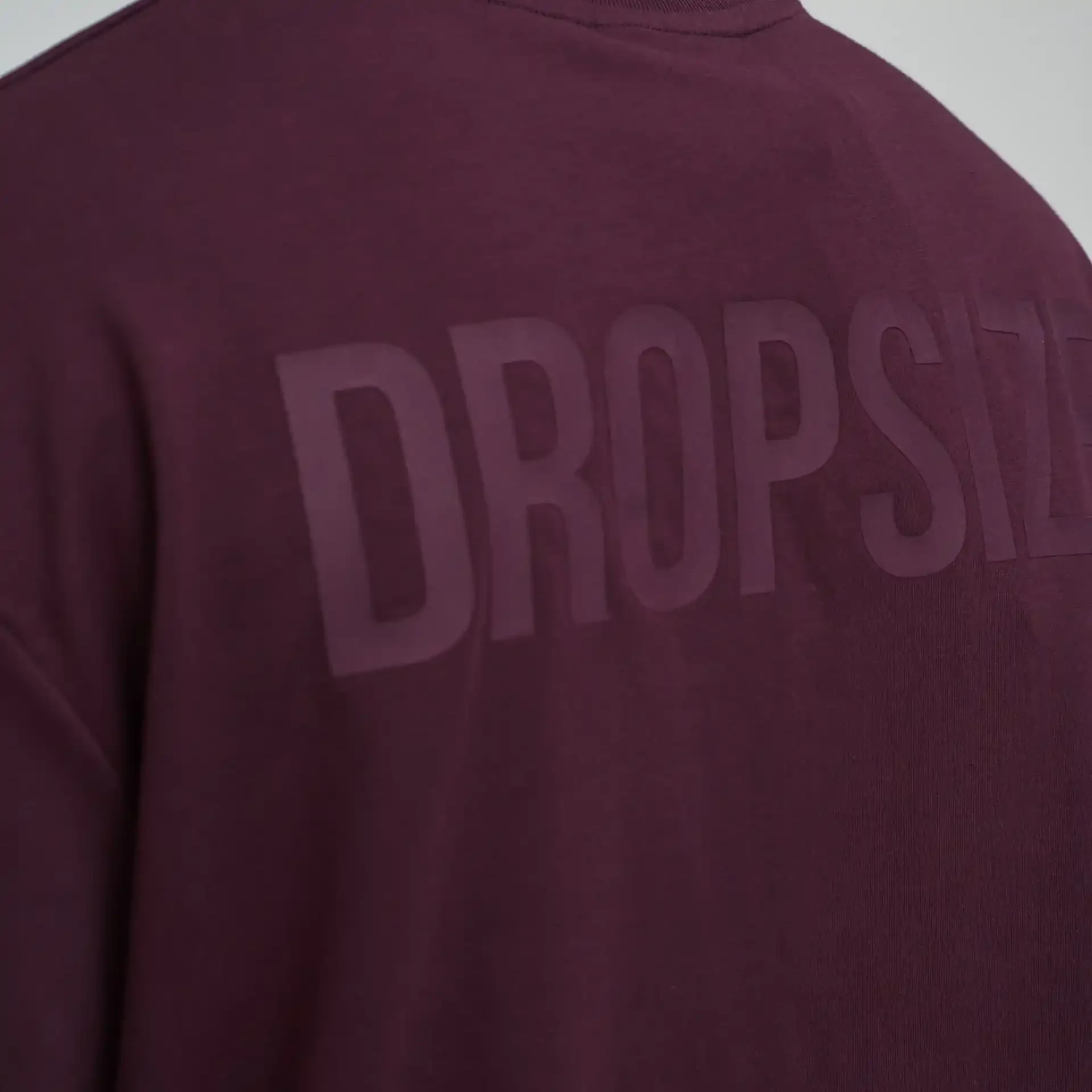 Dropsize Heavy HD Print T-Shirt Washed Grape Wine