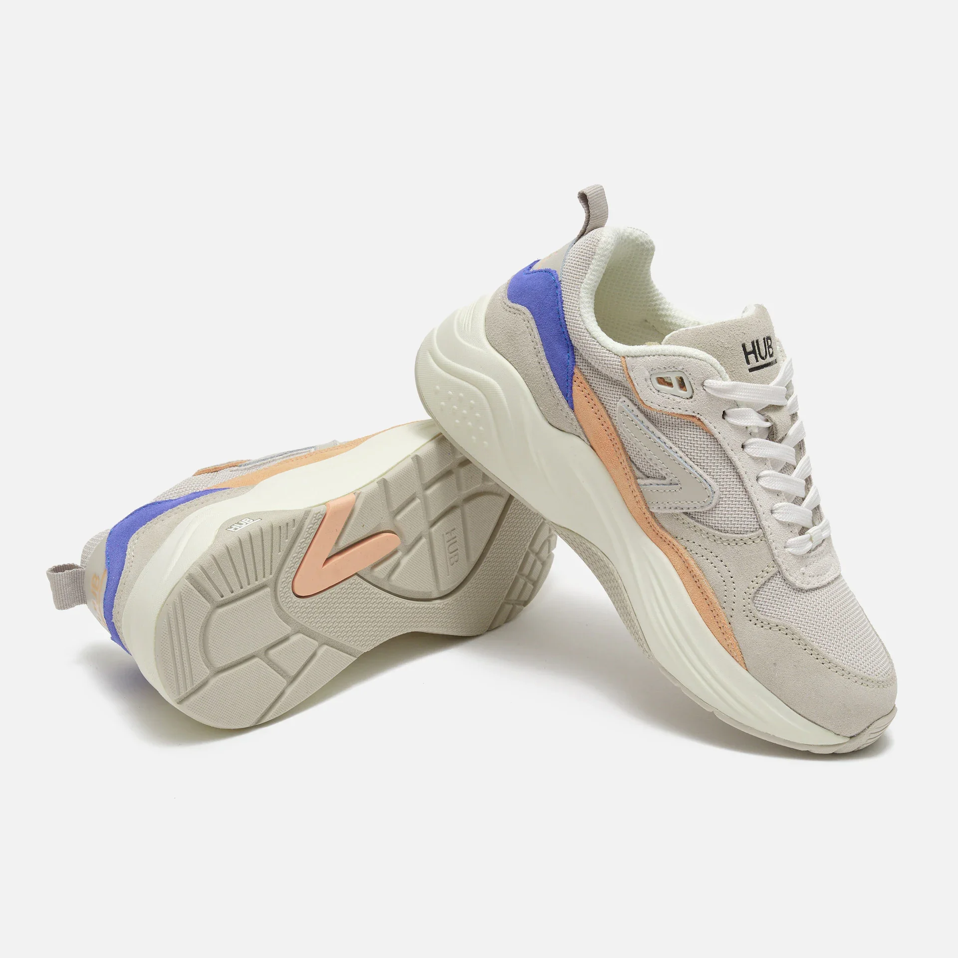 HUB Footwear Glide Sneakers Light Bone/Apricot