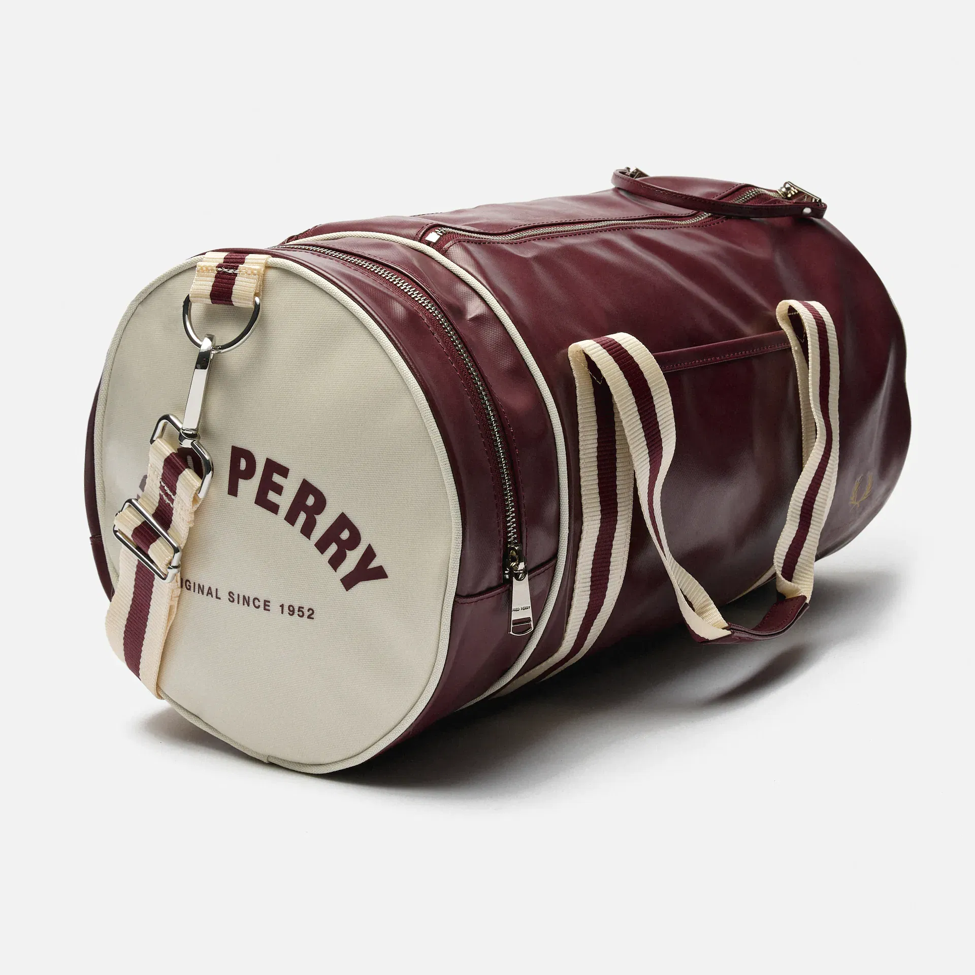 Fred Perry Classic Barrel Bag Oxblood/Ecru