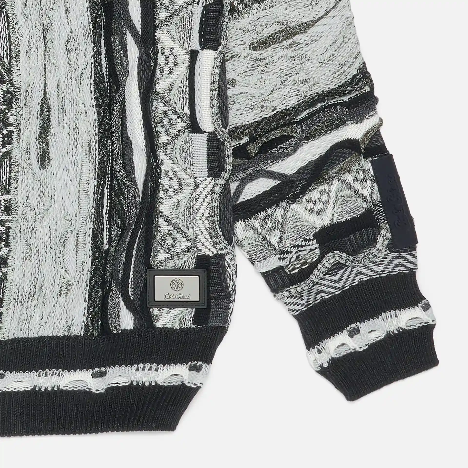 Carlo Colucci Knit Regular Fit Crewneck Grey/Black