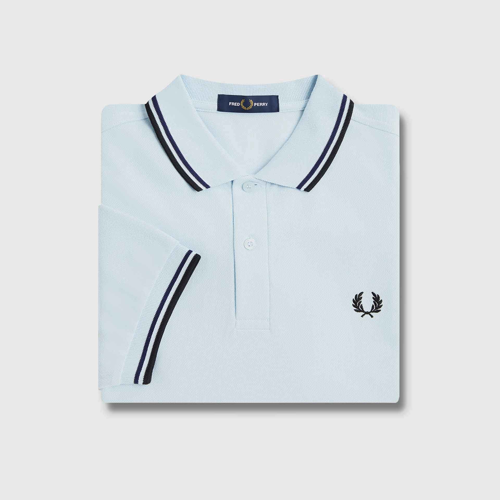 Fred Perry Twin Tipped Polo Shirt Light Ice
